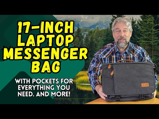 Video thumbnail for Estarer 17 Inch Laptop Messenger Bag