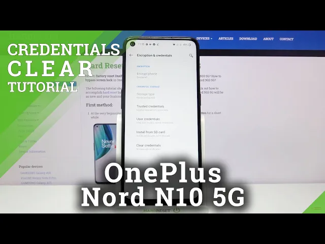 Video thumbnail for How to Clear Credentials in OnePlus Nord N10 5G – Remove All Licenses