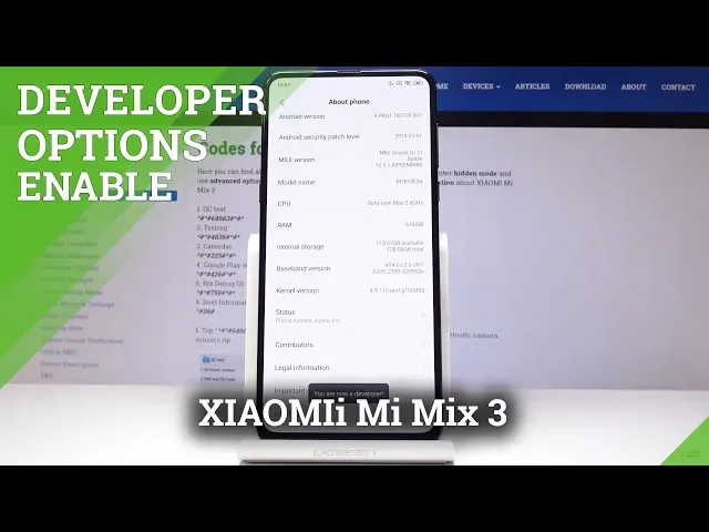 Video thumbnail for XIAOMIi Mi Mix 3 Developer Options / Unlock XIAOMI Developer Mode