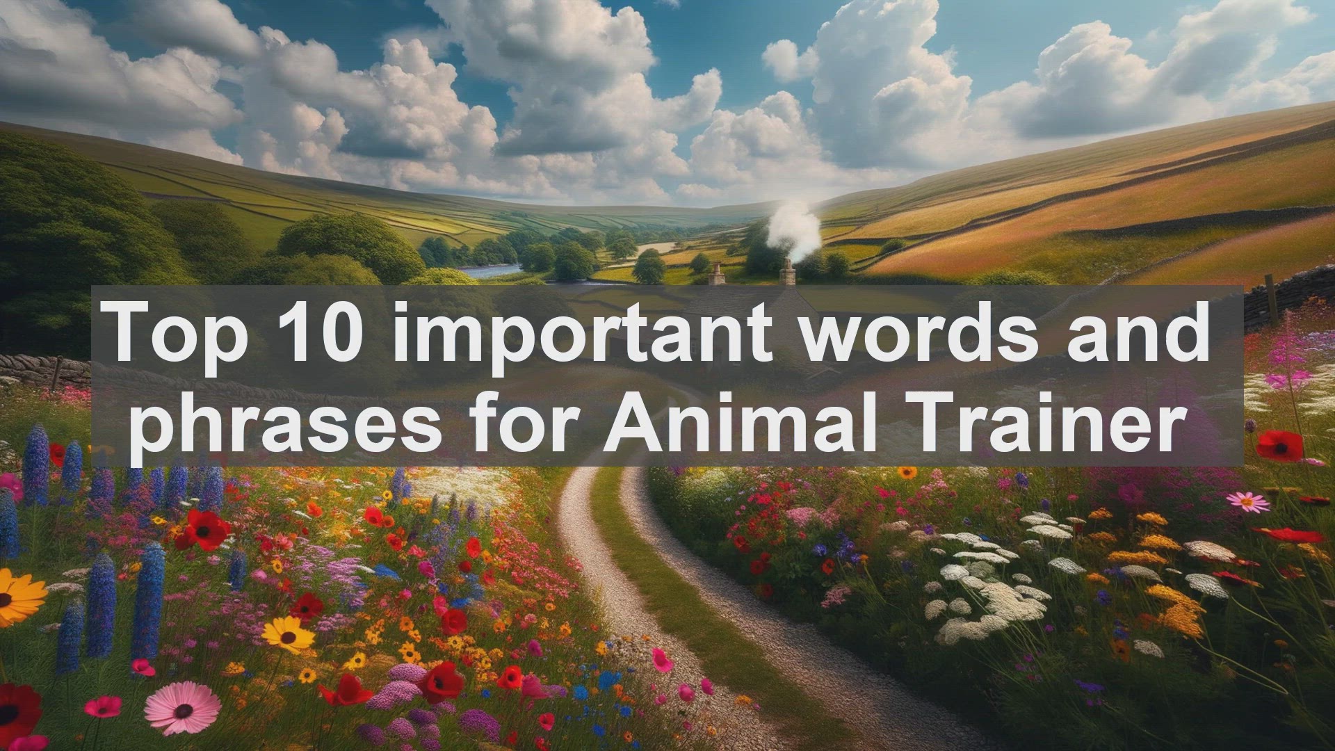 'Video thumbnail for Top 10 important words and phrases for Animal Trainer'