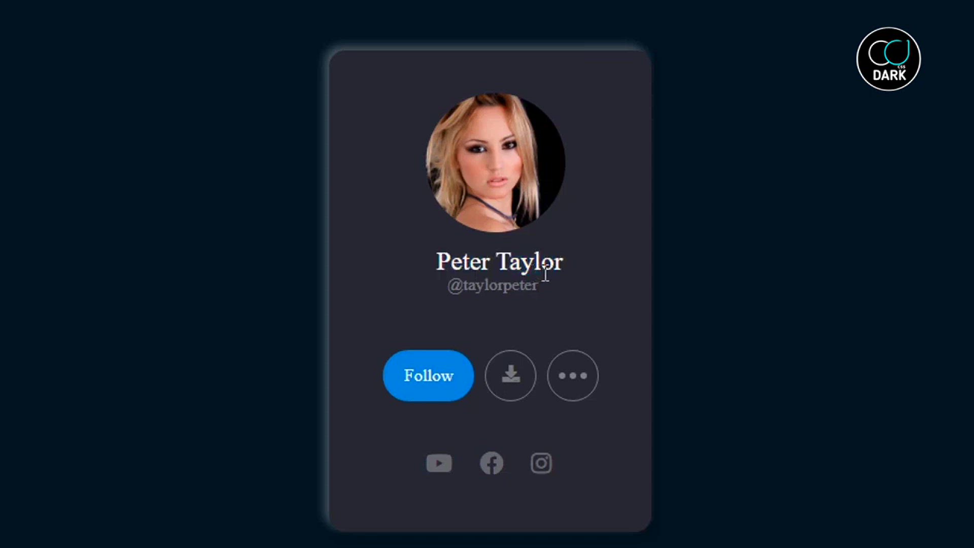 'Video thumbnail for Profile Card UI Design with Html And CSS'