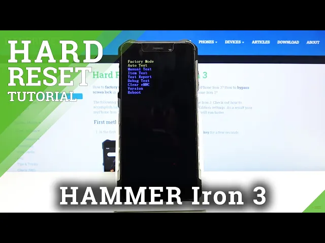 Video thumbnail for How to Hard Reset Hammer Iron 3 via Factory Mode -  Clean Device / Remove Password