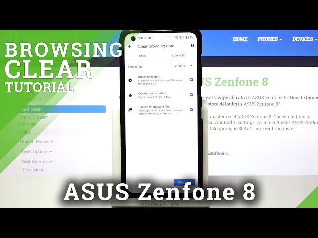 Video thumbnail for How to Clear Browsing Data in ASUS ZenFone 8 – Remove Browsing History