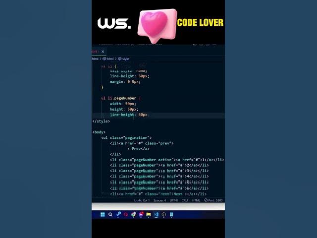 Video thumbnail for Designing Pagination UI with HTML CSS | Webmaster Samrat | Samrat Raihan