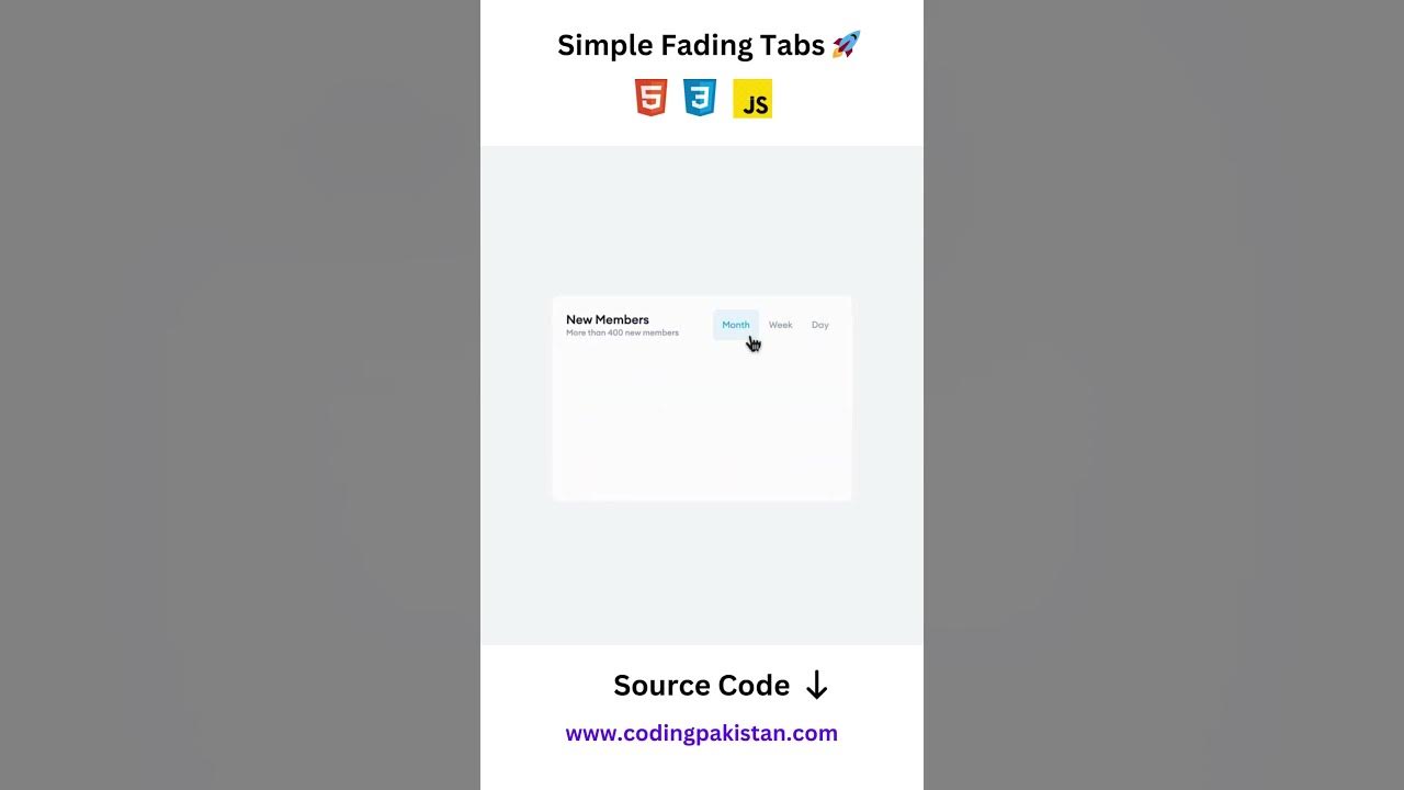 Video thumbnail for Simple Fading Tabs Design Using HTML, CSS, and JavaScript #automobile #htmlcss #cssselectors
