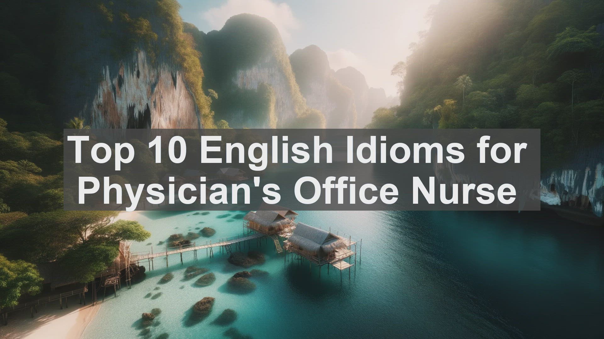'Video thumbnail for Top 10 English Idioms for Physicians Office Nurse'