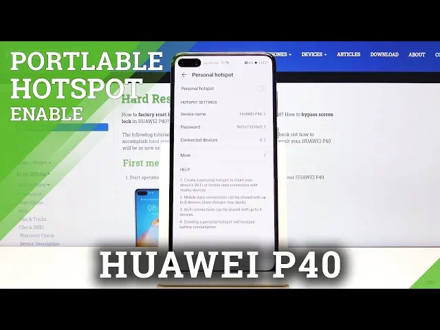 Video thumbnail for How to Turn On Portable Hotspot in HUAWEI P40 – Create Personal Hotspot