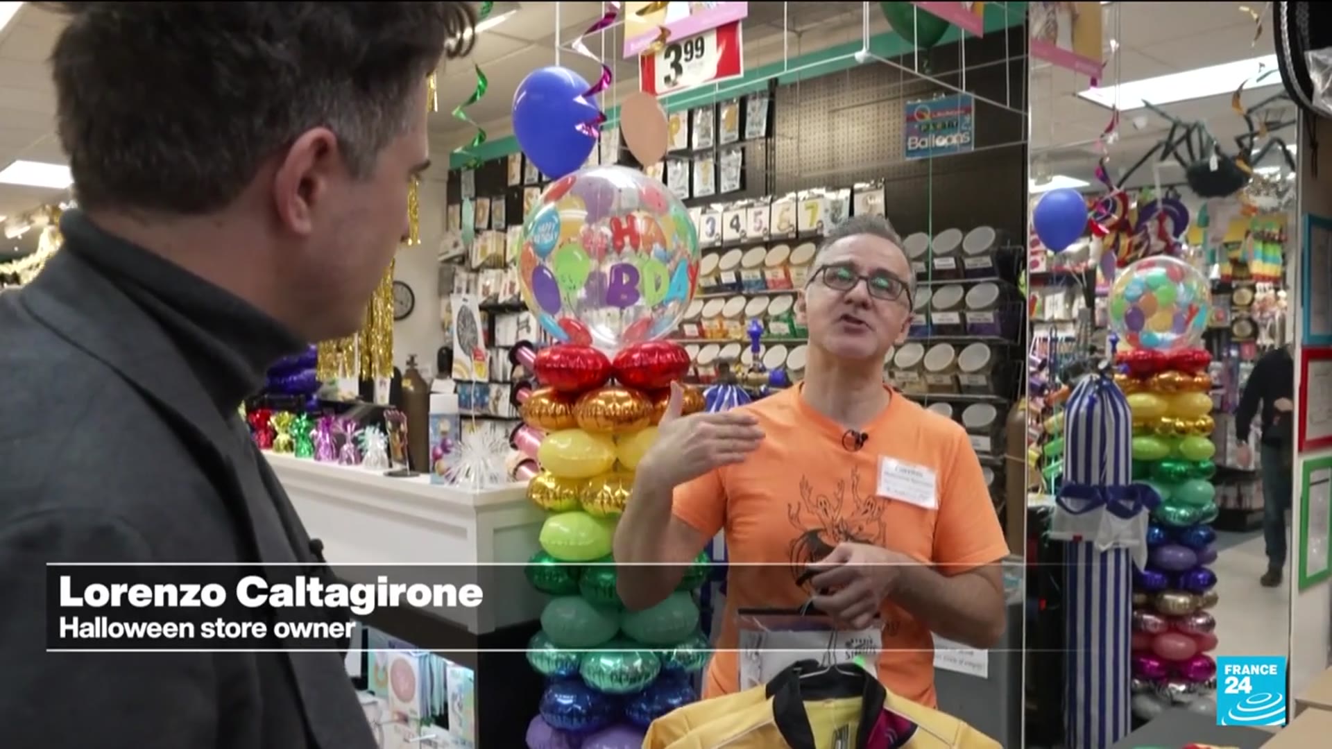 'Video thumbnail for US Halloween retailers feel brunt of tariffs on Chinese products'