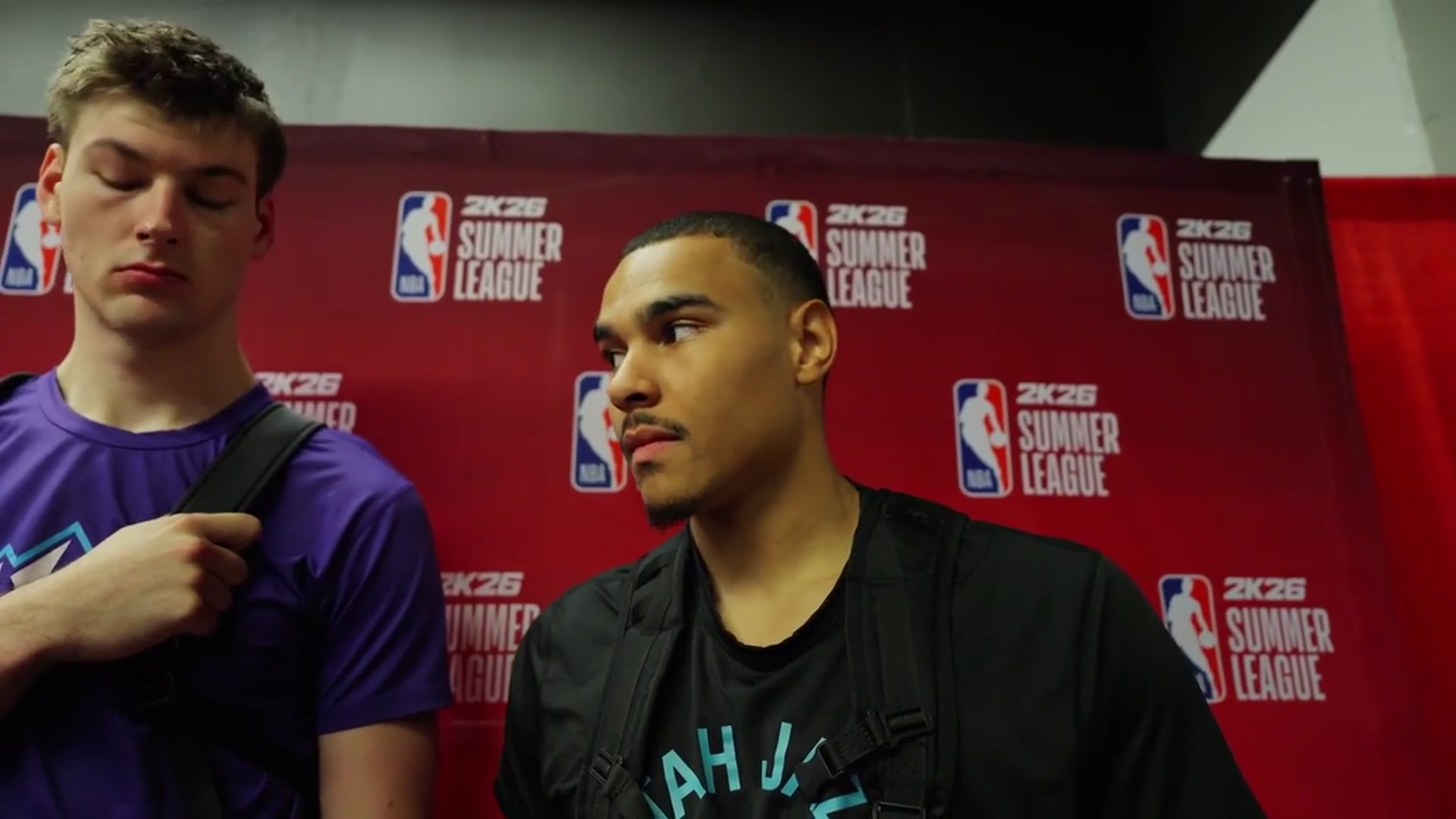 'Video thumbnail for Utah Jazz Guard John Tonje Gives Injury Update after Return to Action'