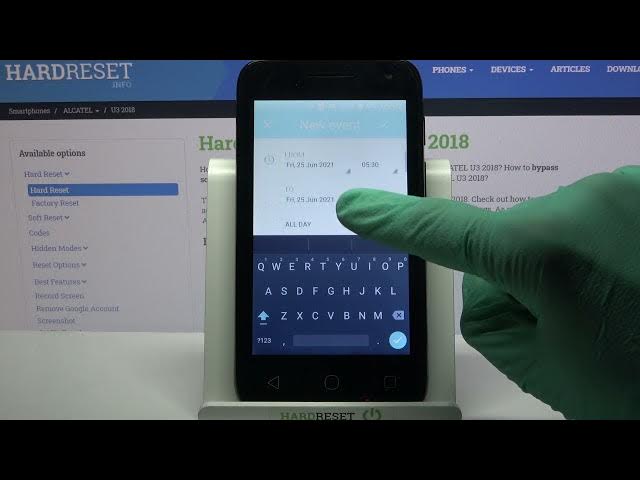 Video thumbnail for ALCATEL U3 2018 and Plan Creating in Calendar - How to Add New Event