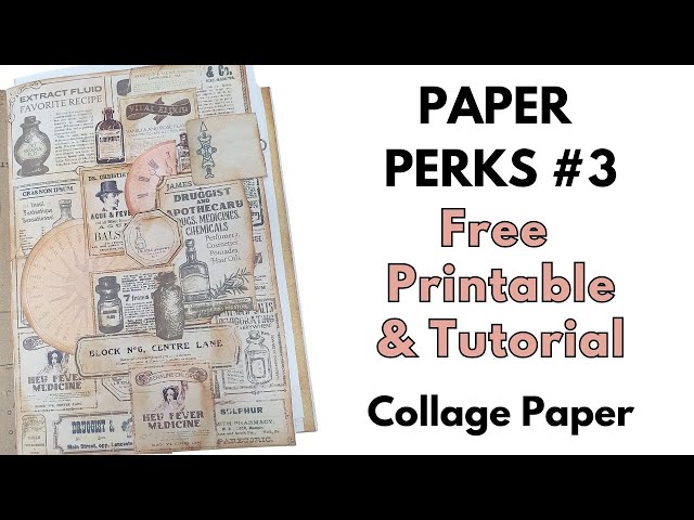 Video thumbnail for Paper Perk #3 - Collage Paper Free Printable and Tutorial