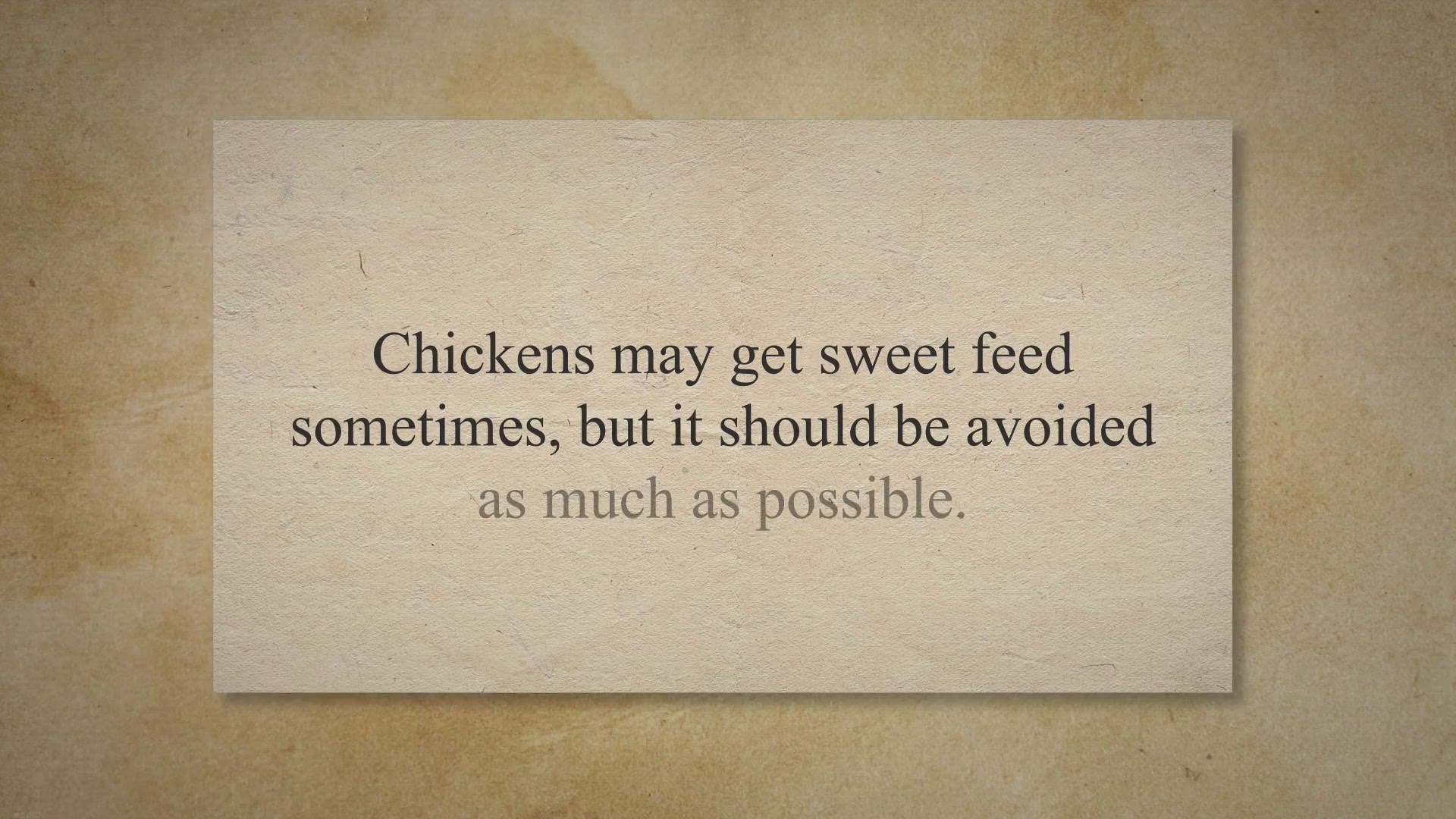 Video thumbnail for Can chickens eat sweet feed?