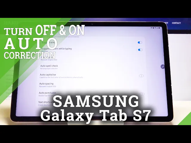 Video thumbnail for How to Activate Predictive Text in Samsung Galaxy Tab S7 - Text Correction Options