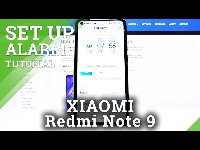Video thumbnail for How to Set Alarm Clock on XIAOMI Redmi Note 9 – Find Alarm Settings