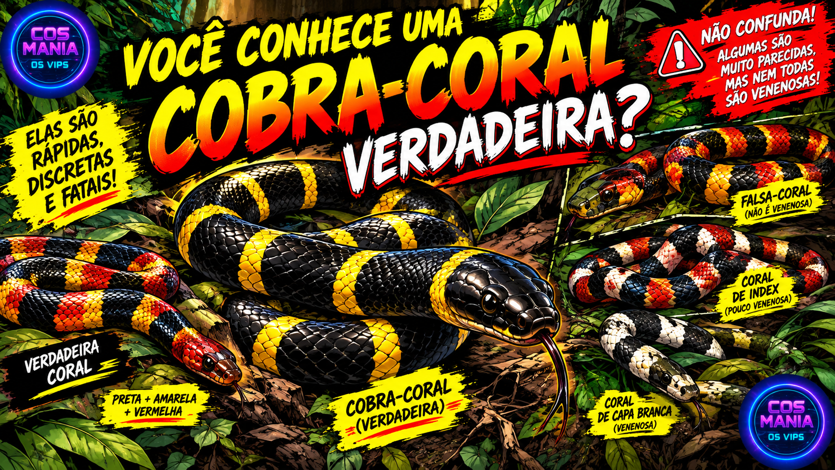 Video thumbnail for BIÓLOGO HENRIQUE - VOCÊ CONHECE UMA COBRA-CORAL VERDADEIRA?