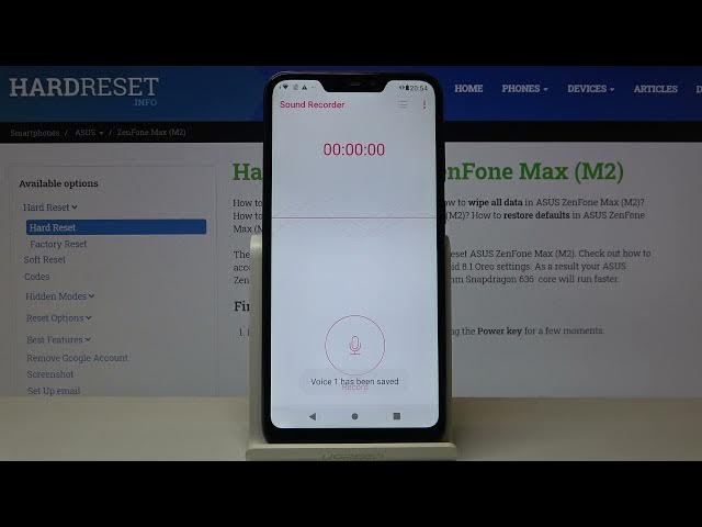 Video thumbnail for Record Sounds on ASUS ZenFone Max M2 – Use Voice Recorder