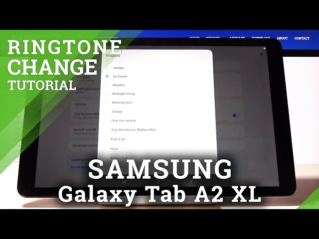 Video thumbnail for Ringtones in SAMSUNG Galaxy Tab A2 XL - How to Change Alert Tune