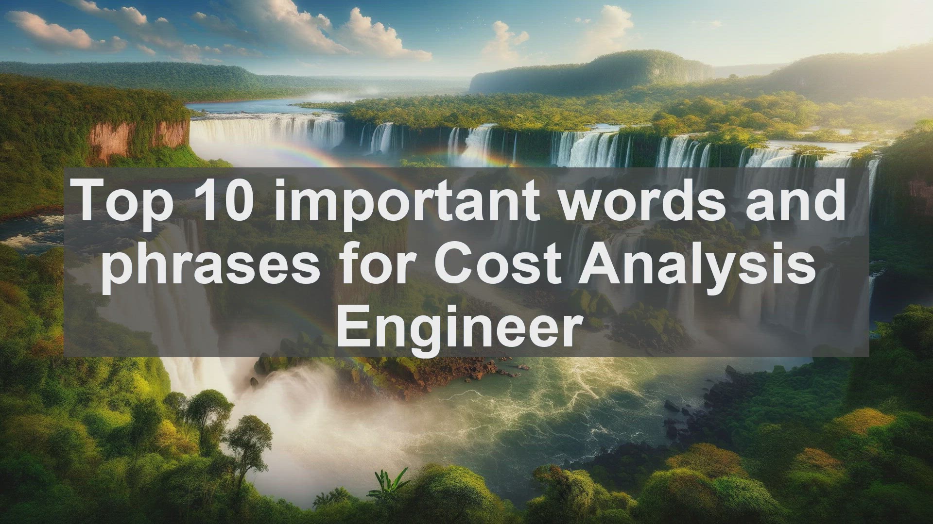 'Video thumbnail for Top 10 important words and phrases for Cost Analysis Engineer'