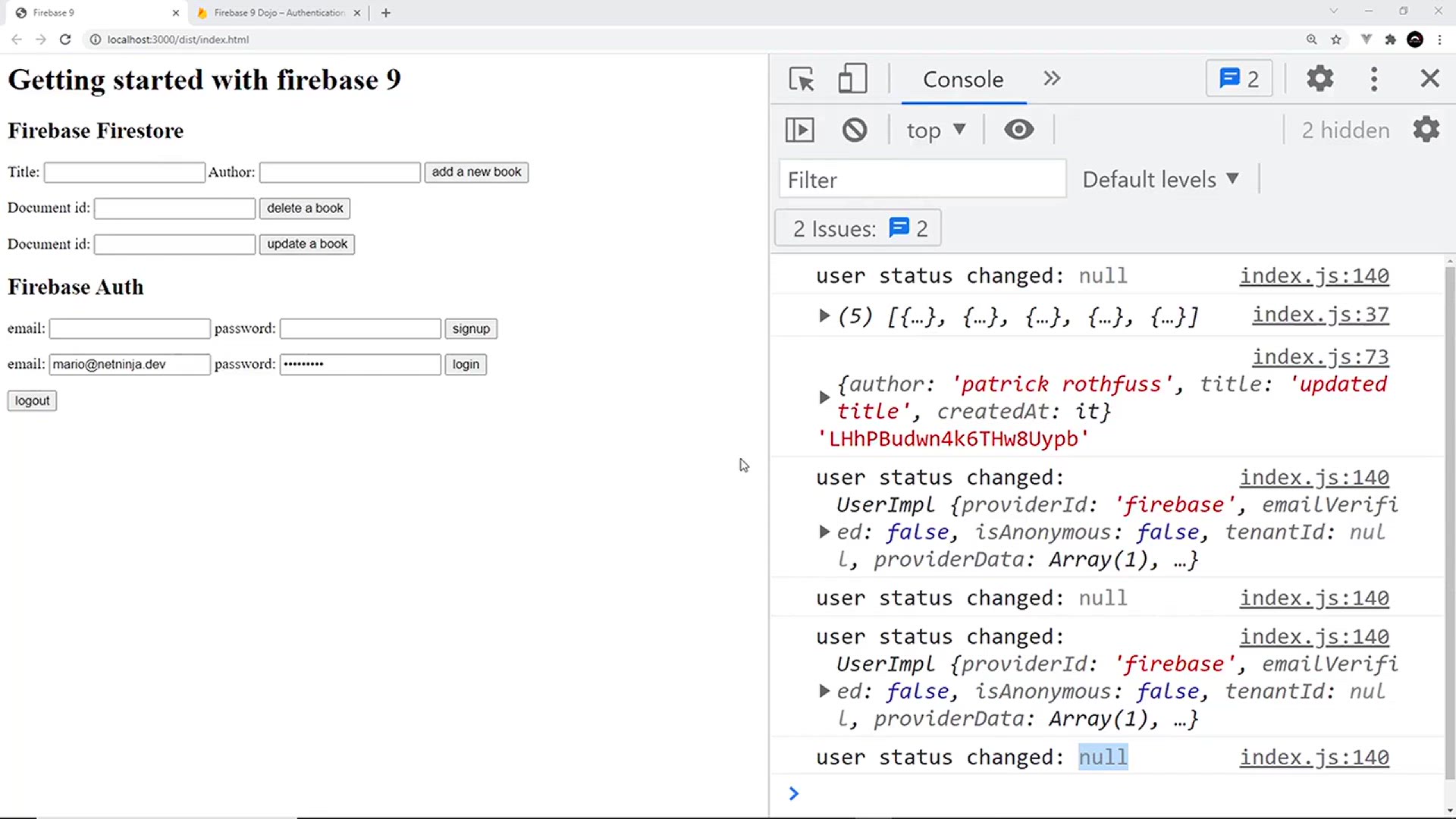 'Video thumbnail for Getting Started with Firebase 9 #15 - Unsubscribing from Changes'