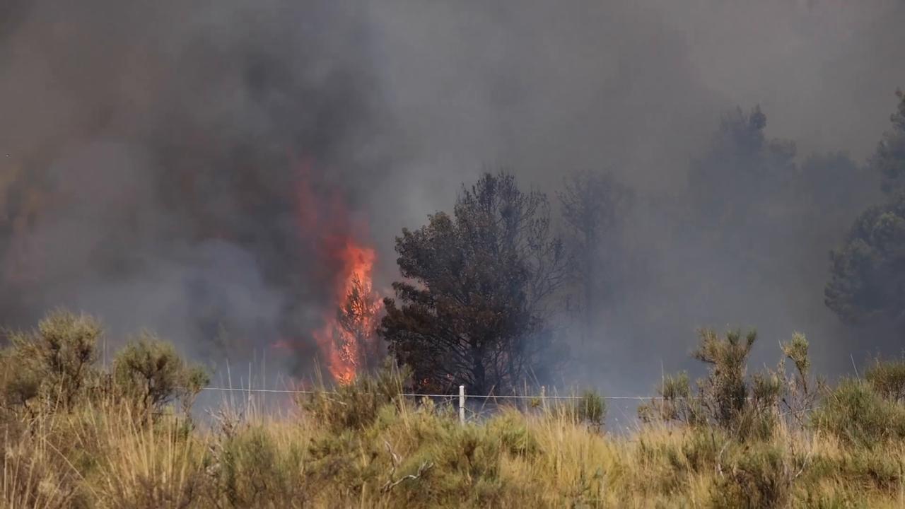 Video thumbnail for Italy: Wildfire threatens residential areas on Italy's Sicily.