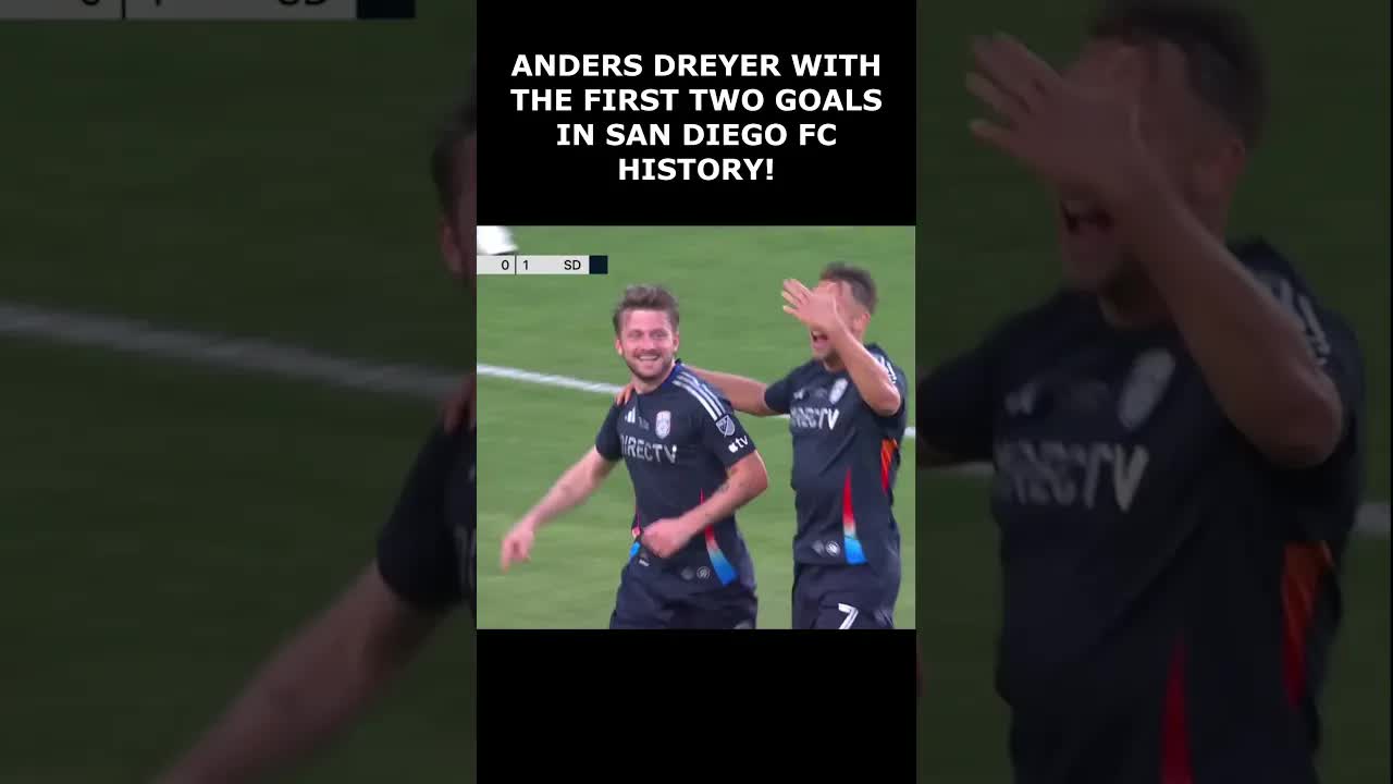 Video thumbnail for Anders Dreyer's Historic First Two Goals for San Diego FC