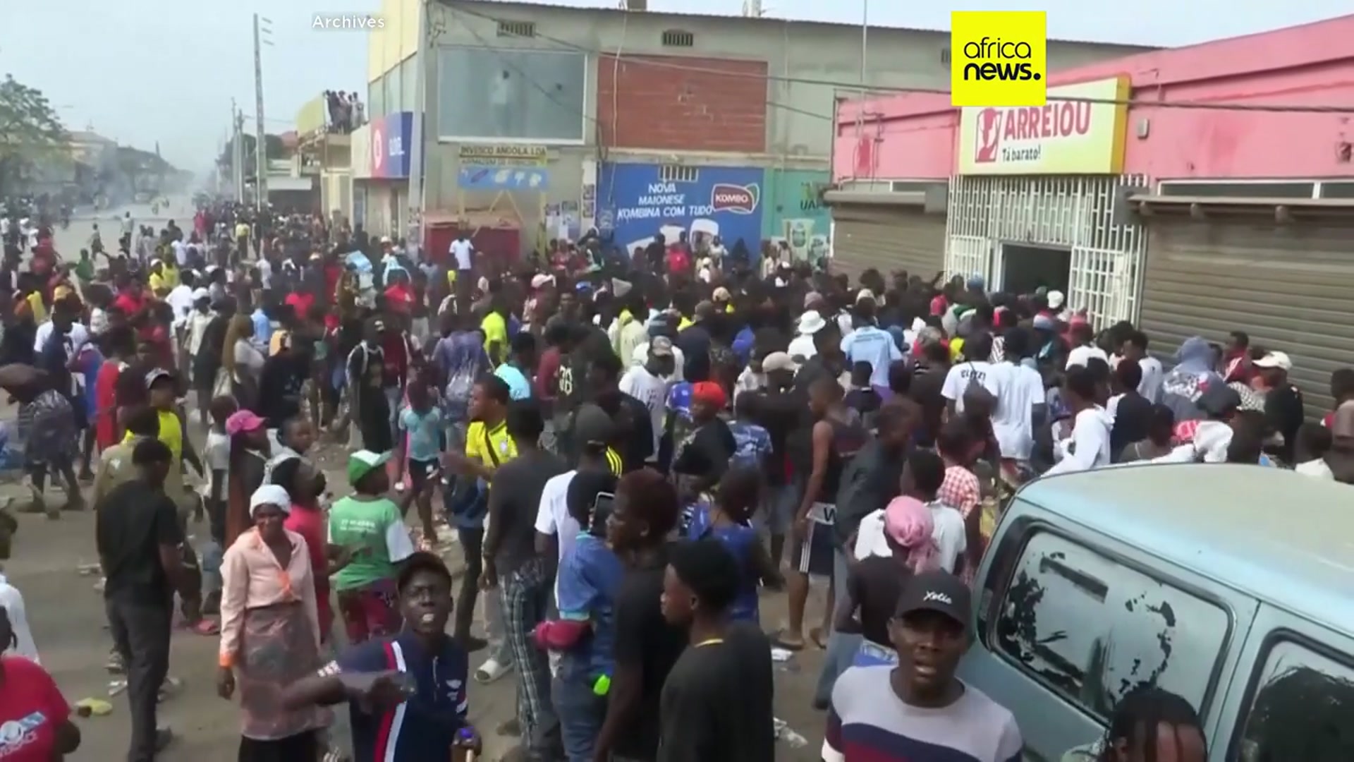 'Video thumbnail for Angola's president thanks security forces after deadly unrest'