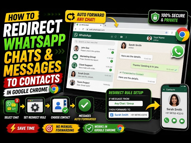 Video thumbnail for How to Redirect WhatsApp Chats & Messages to Contacts in Google Chrome