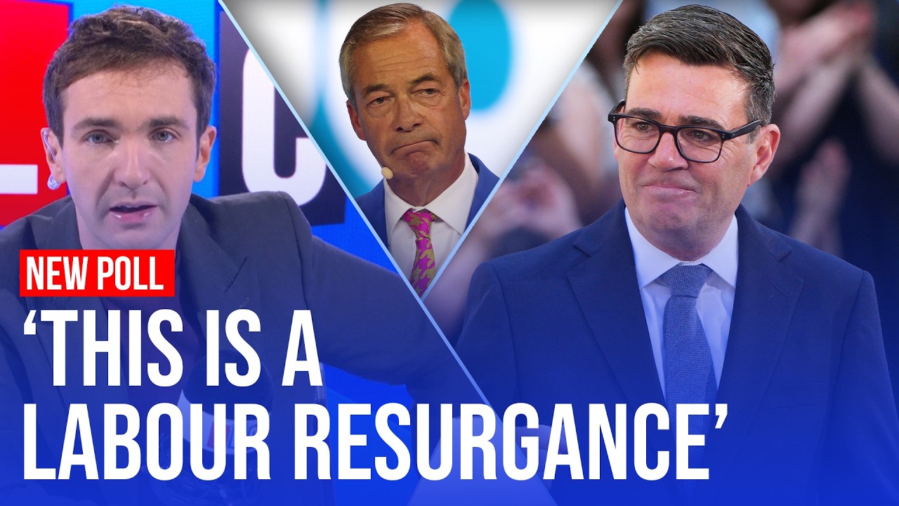 Video thumbnail for Burnham leaves Farage behind in new poll