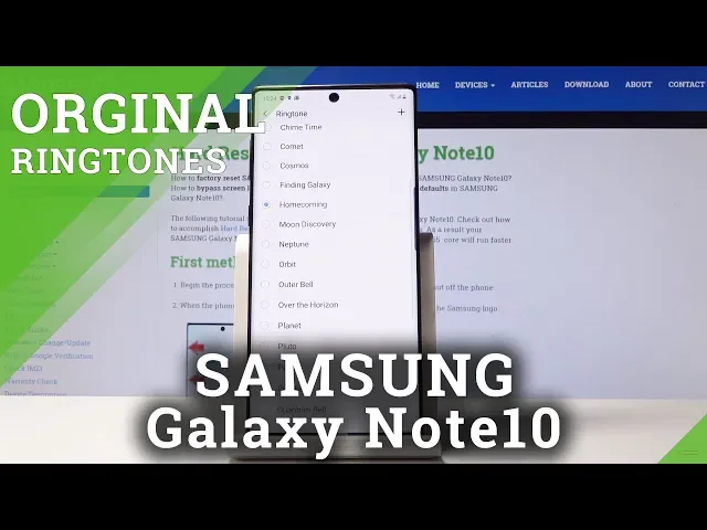 Video thumbnail for How to Change Ringtone in SAMSUNG Galaxy Note 10 - All Ringtones