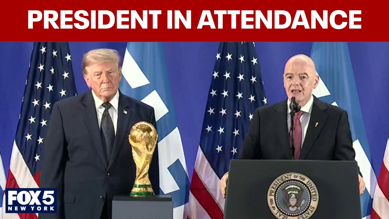 Video thumbnail for World Cup Final 2026: Trump to present FIFA WC trophy