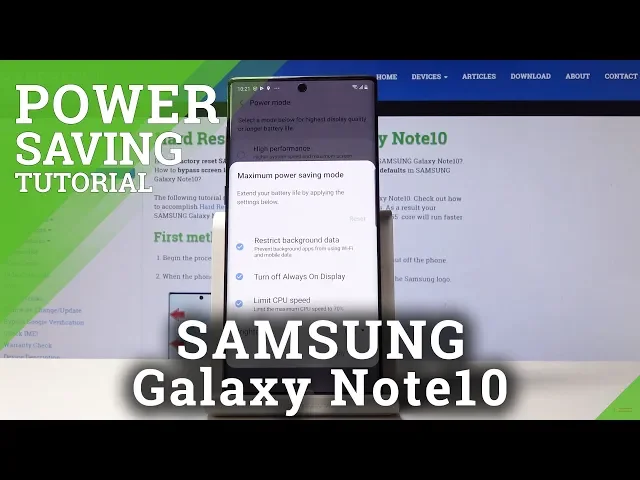 Video thumbnail for How to Activate Battery Saver in SAMSUNG Galaxy Note 10 - Power Saving Mode
