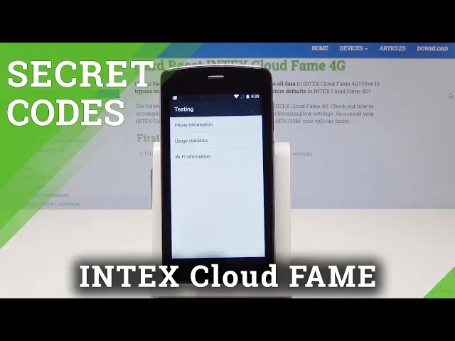 Video thumbnail for Secret Codes INTEX Cloud Fame 4G - Hidden Mode / Test Menu