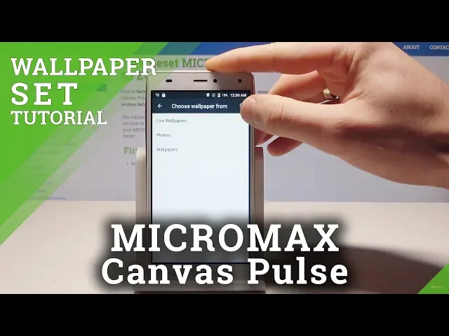 Video thumbnail for MICROMAX Canvas Pulse CHANGE WALLPAPER / Set Up Wallpaper Look