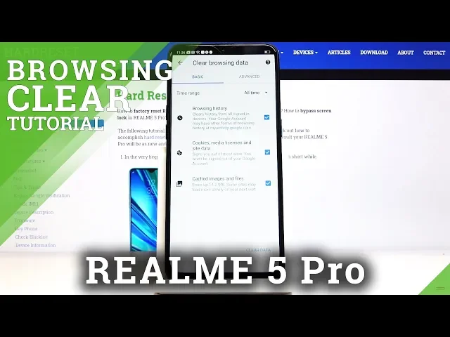 Video thumbnail for How to Clear Browser on Realme 5 Pro –  Delete Cookies / Remove History