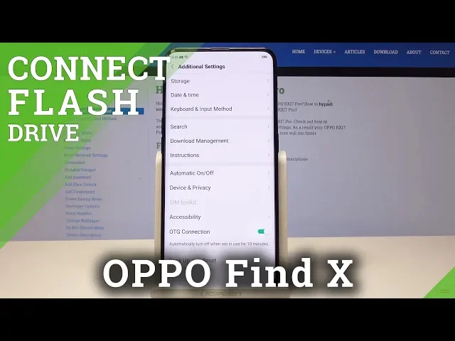 Video thumbnail for How to Enable the OTG Connection on OPPO Find X - USB On The Go