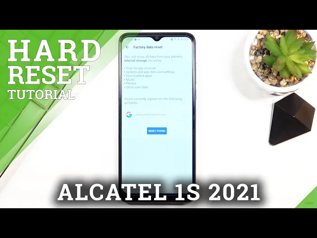 Video thumbnail for How to Hard Reset Alcatel 1S 2021 via Settings in Alcatel 1S 2021  – Find Reset Options