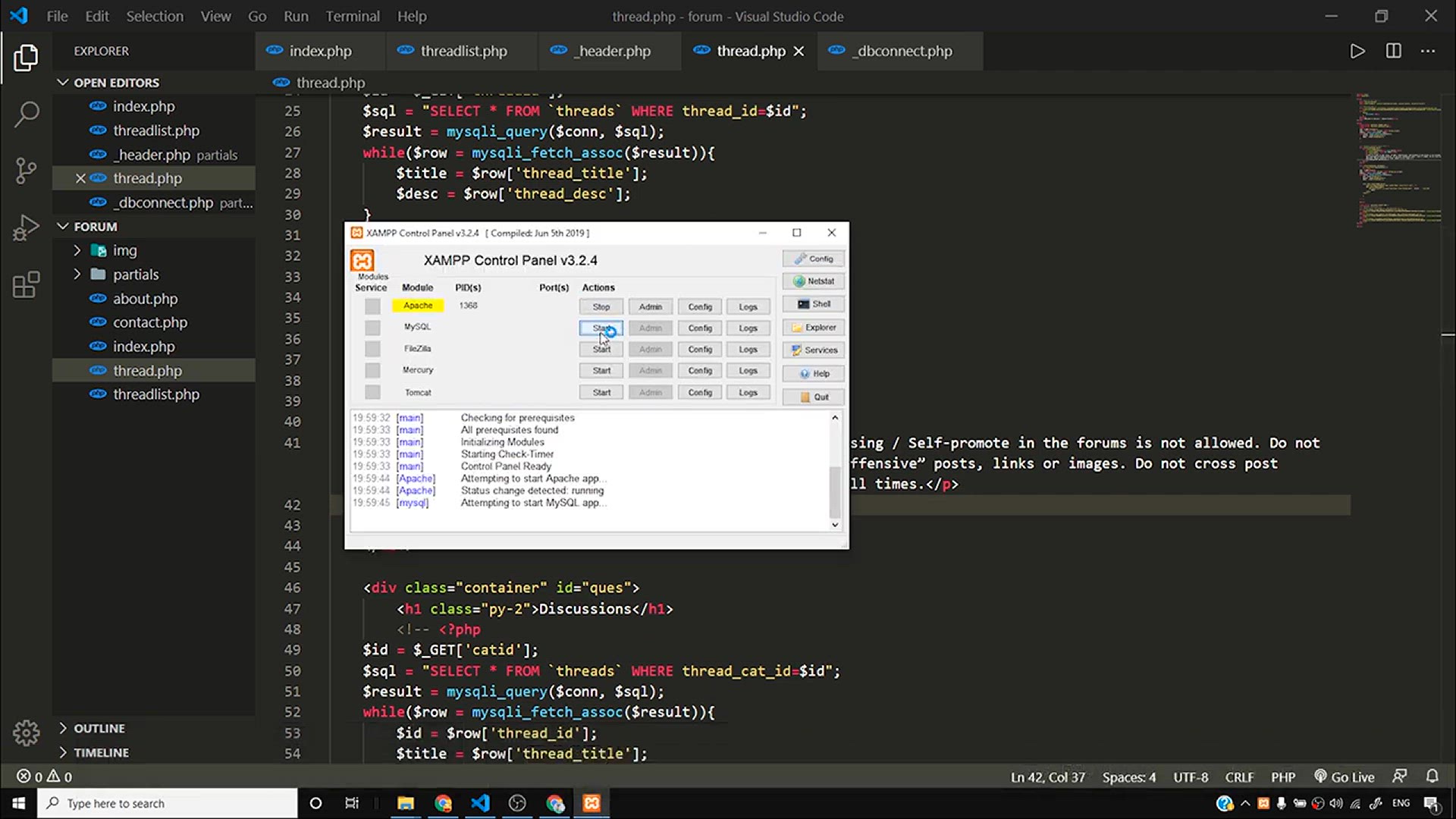 'Video thumbnail for Creating a Form for Forum Threads & Comments _ PHP Tutorial #55'