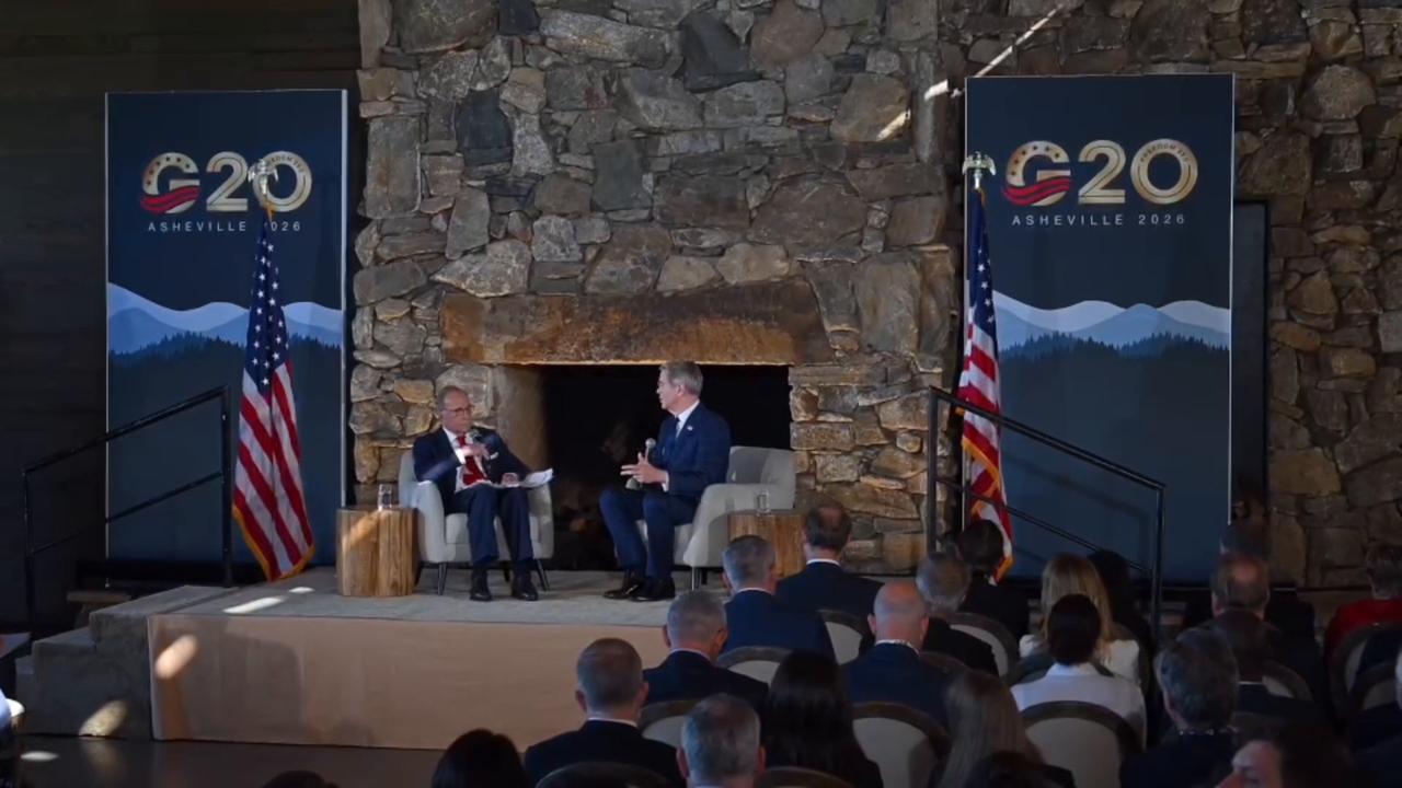 Video thumbnail for US: G20 finance ministers, central bank governors meet in Asheville, US.