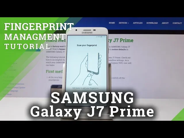 Video thumbnail for How to Set Up Screen Lock Protection in SAMSUNG Galaxy J7 Prime - Add Fingerprint