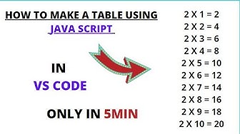 'Video thumbnail for how to make a table using a a java script.'