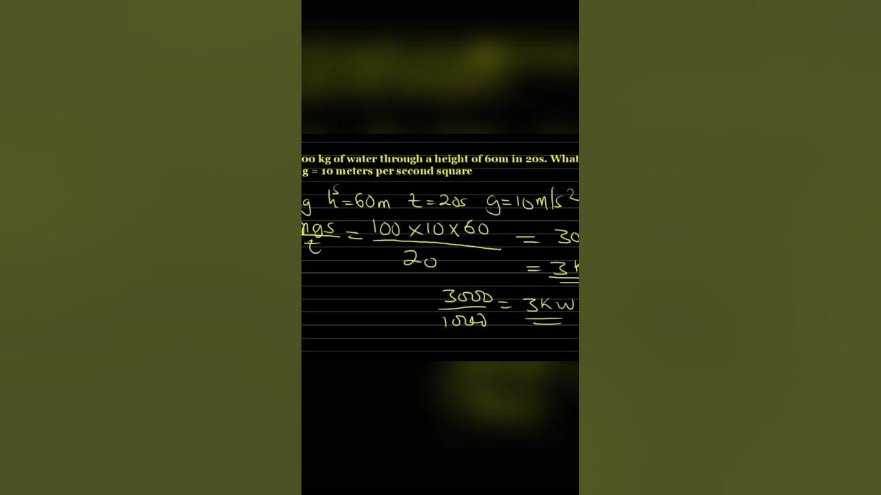 'Video thumbnail for work, energy and power #shorts #workdone #energy and #power'