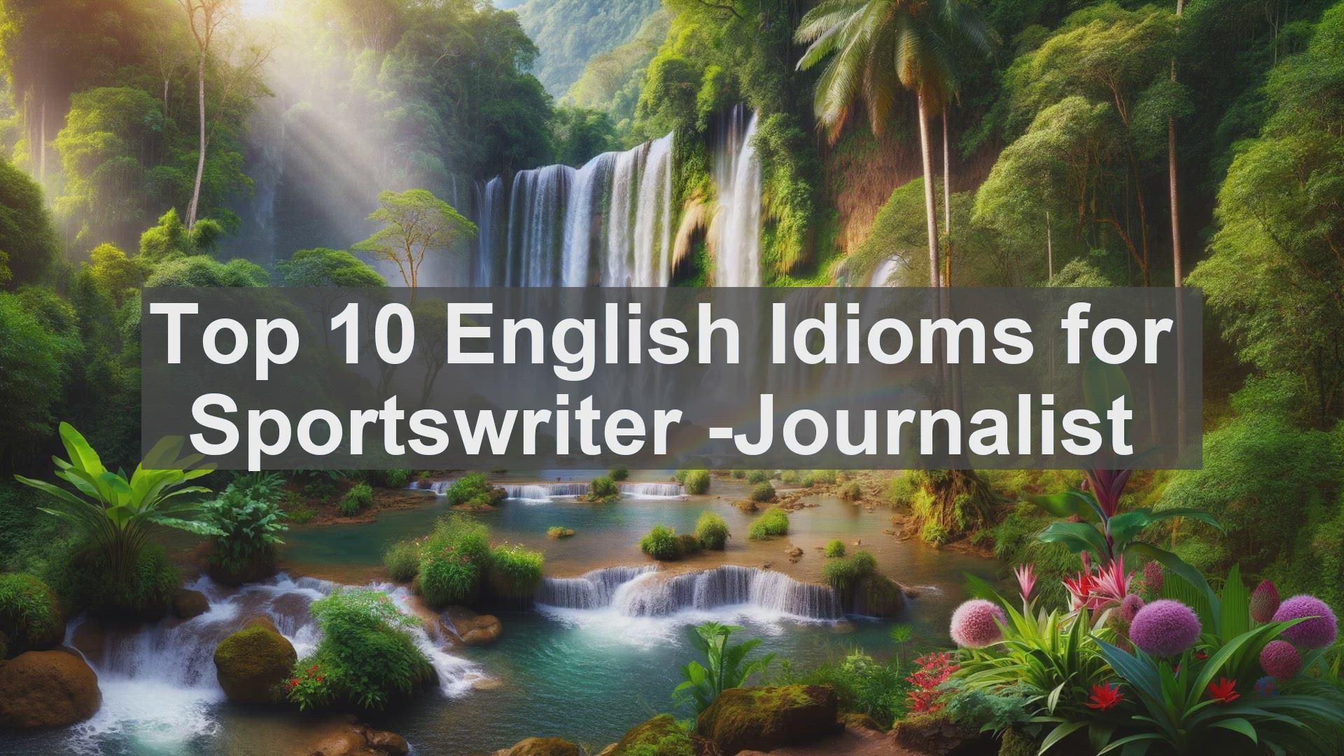 'Video thumbnail for Top 10 English Idioms for Sportswriter Journalist'