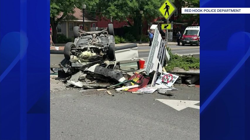 Video thumbnail for Couple critically injured in Red Hook rollover crash