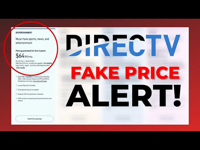 Video thumbnail for Warning: DIRECTV Is Pushing a New Streaming Plan With Hidden Fees!