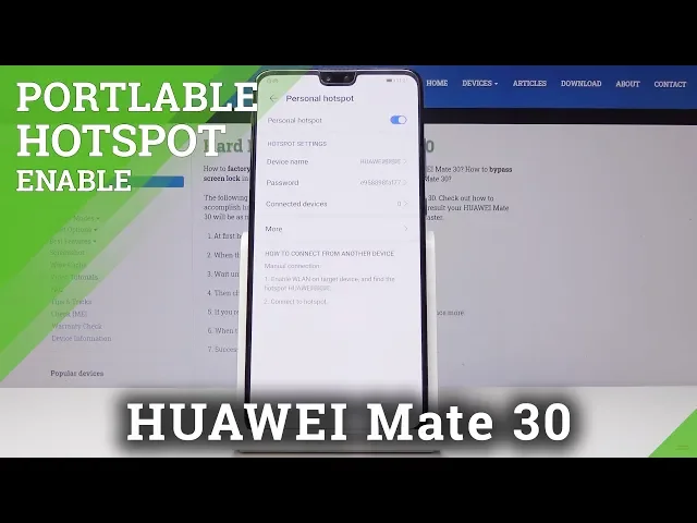 Video thumbnail for How to Activate Portable Hotspot in HUAWEI Mate 30 - Network Connection
