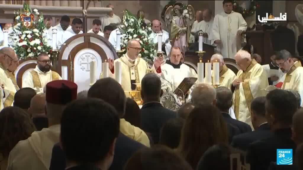 Video thumbnail for Bethlehem celebrates first festive Christmas since Gaza war