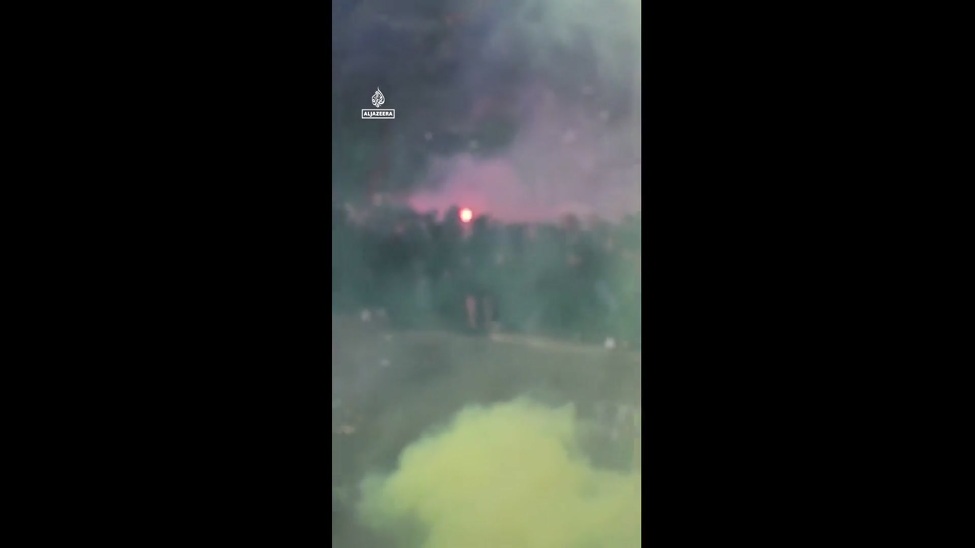 'Video thumbnail for Police fire tear gas at anti-immigration protesters in The Hague'