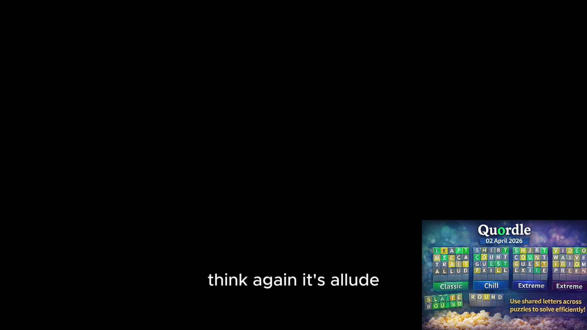 Video thumbnail for Quordle Hints and Answers_ 02 April 2026