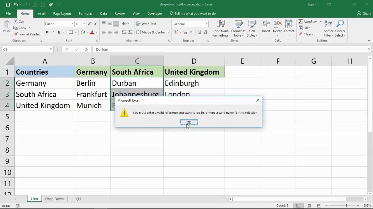 Video thumbnail for Problem Solved: Dependent Drop Down Lists in Excel