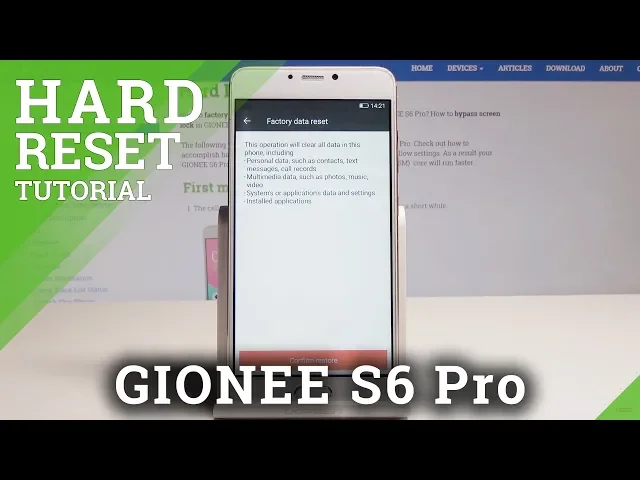 Video thumbnail for How to Factory Reset GIONEE S6 Pro - Wipe Data Tutorial